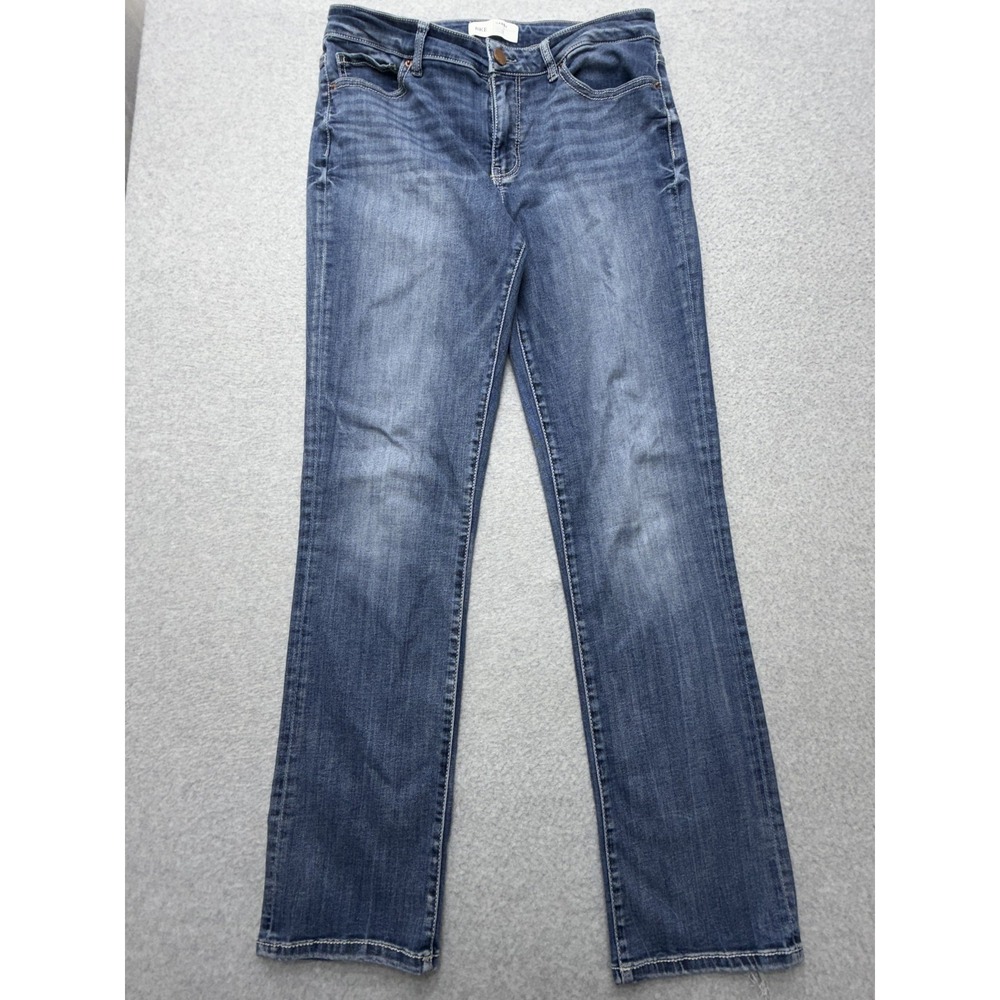 BKE Gabby Jeans Womens 28x31.5 Blue Med Wash High Rise Straight Stretch ABK665